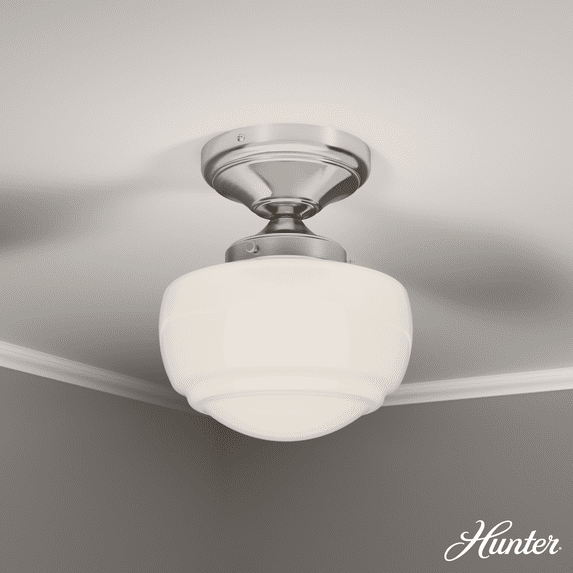 Hunter Fan Hunter Saddle Creek 1 Light Mini Flush Mount Ceiling Light Fixture