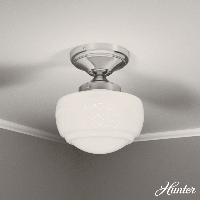 Hunter Fan Hunter Saddle Creek 1 Light Mini Flush Mount Ceiling Light Fixture