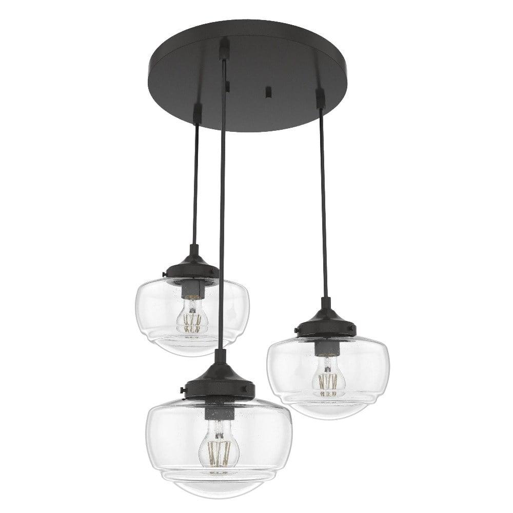 Saddle Creek 3 - Light Schoolhouse Cluster Pendant