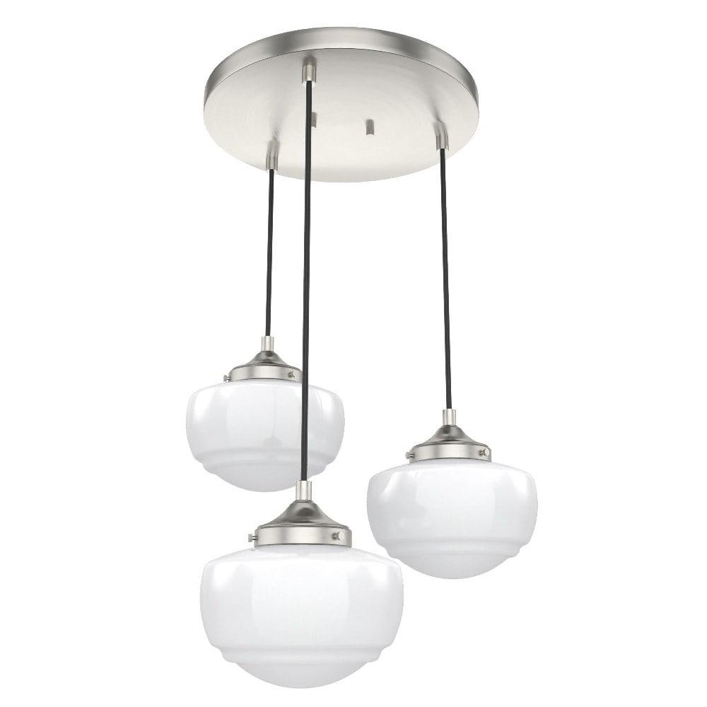 Saddle Creek 3 - Light Schoolhouse Cluster Pendant