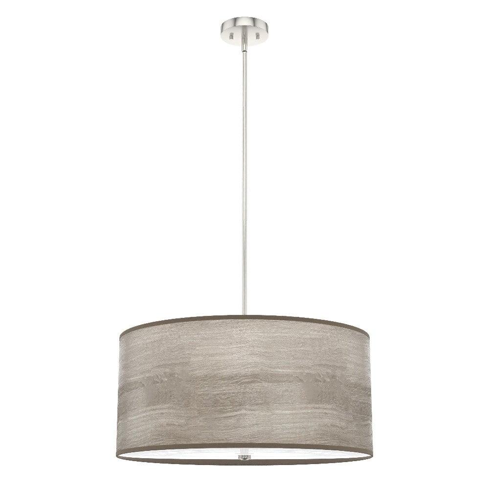 Solhaven 24'' Light Gray Oak & Brushed Nickel Modern Pendant Light