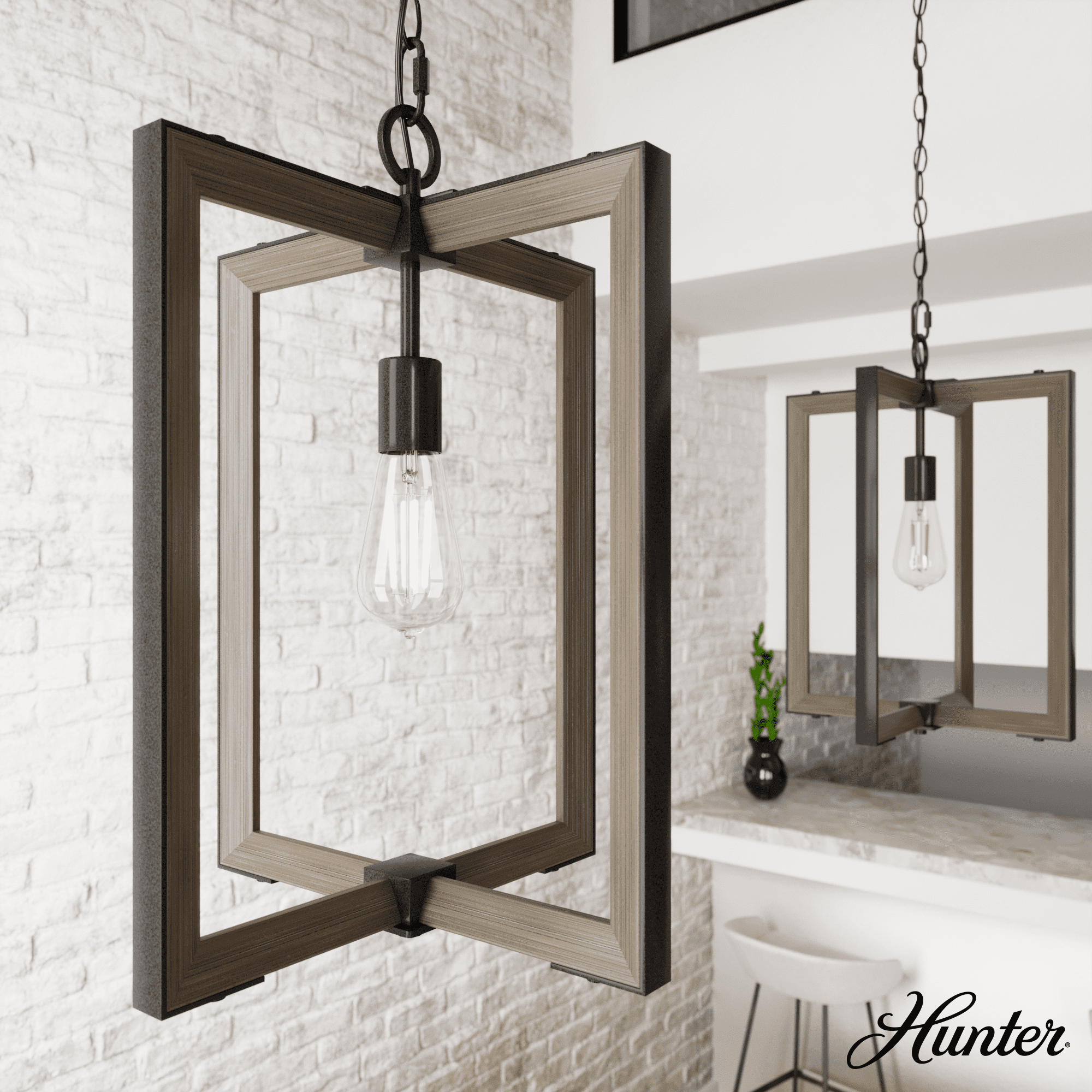 Woodburn 1 - Light Single Geometric Pendant