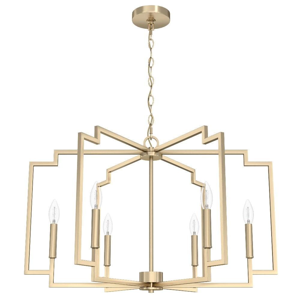 Zoanne 6-Light Nickel Geometric Chandelier