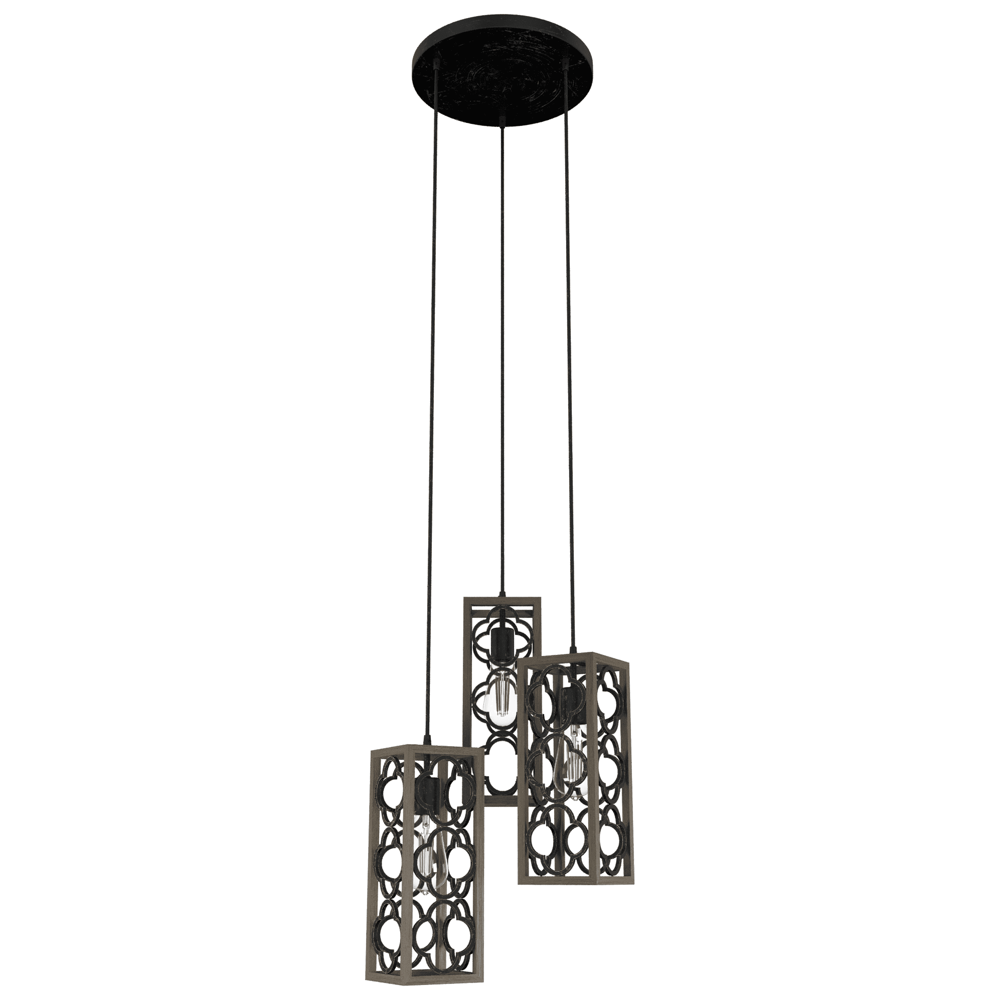 Gablecrest 3 Light Rectangle Cluster Pendant