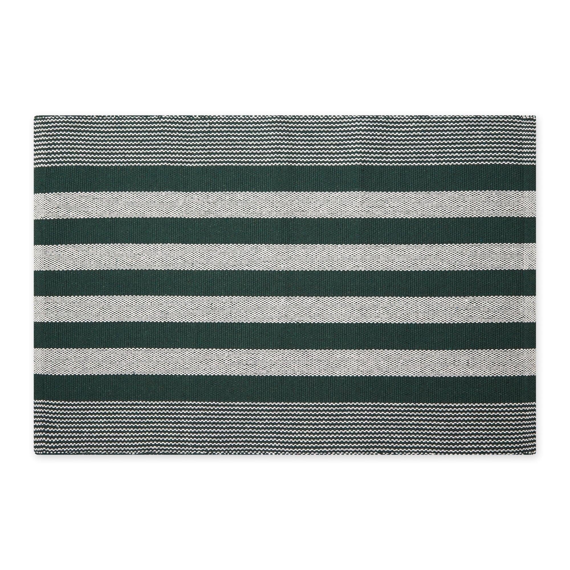 Flatweave Cotton Striped Rug