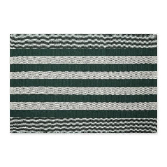 Design Imports CABANA STRIPE - HUNTER GREEN - 2 X 3 FT