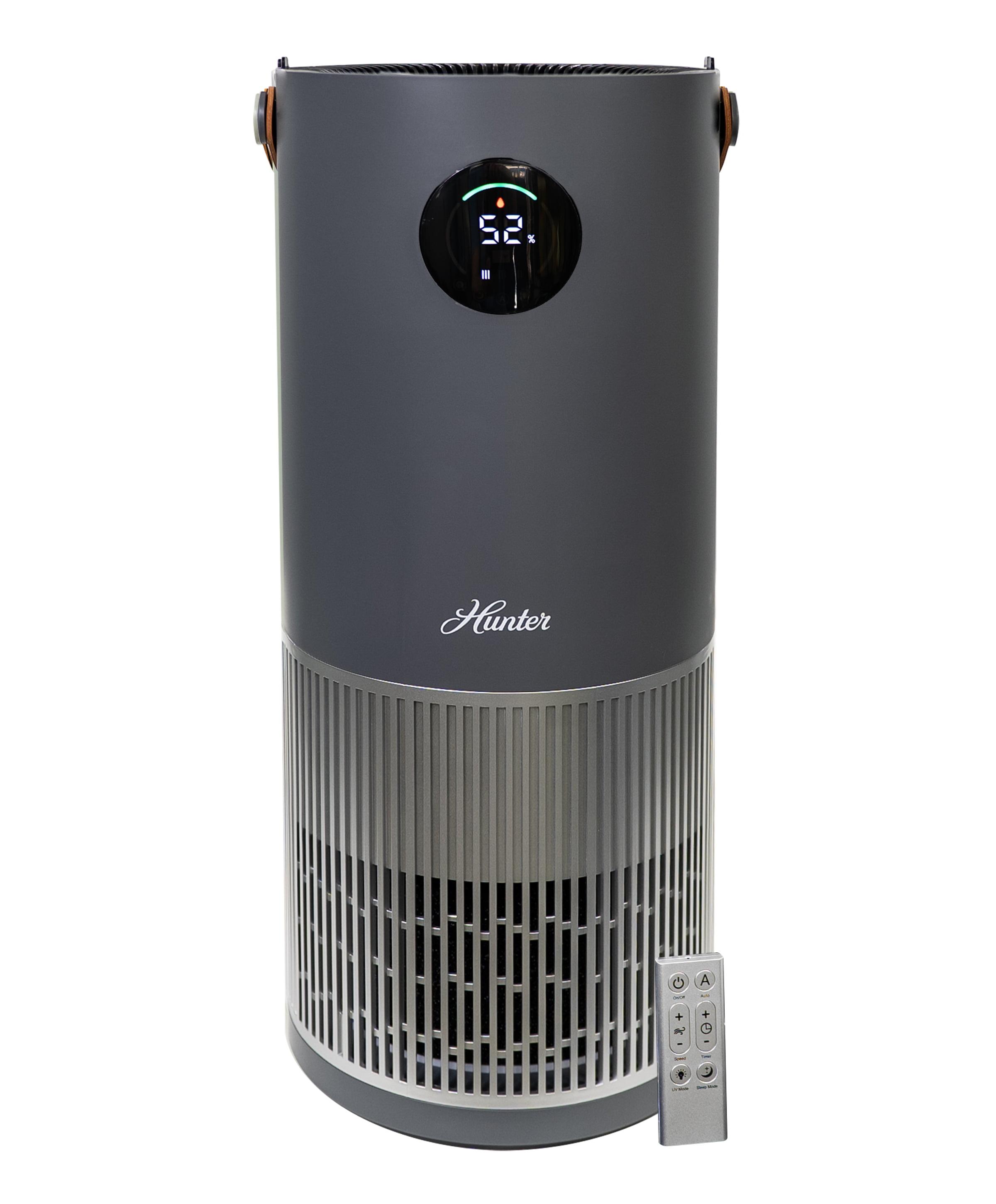 Hunter Fan Company HPH625 Air Purifier Humidifier – 2 in 1 Air Purifier & Humidifier Combo, Grey/ Silver