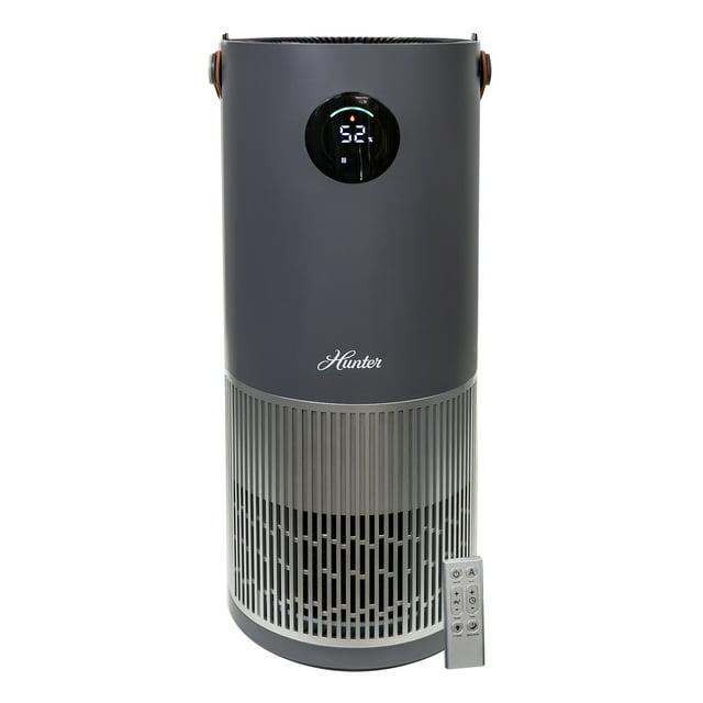 Hunter Fan Company HPH625 Air Purifier and 1.1 Gal Evaporative Humidifier– 2 in 1 Air Purifier & Humidifier Combo, Grey/ Silver