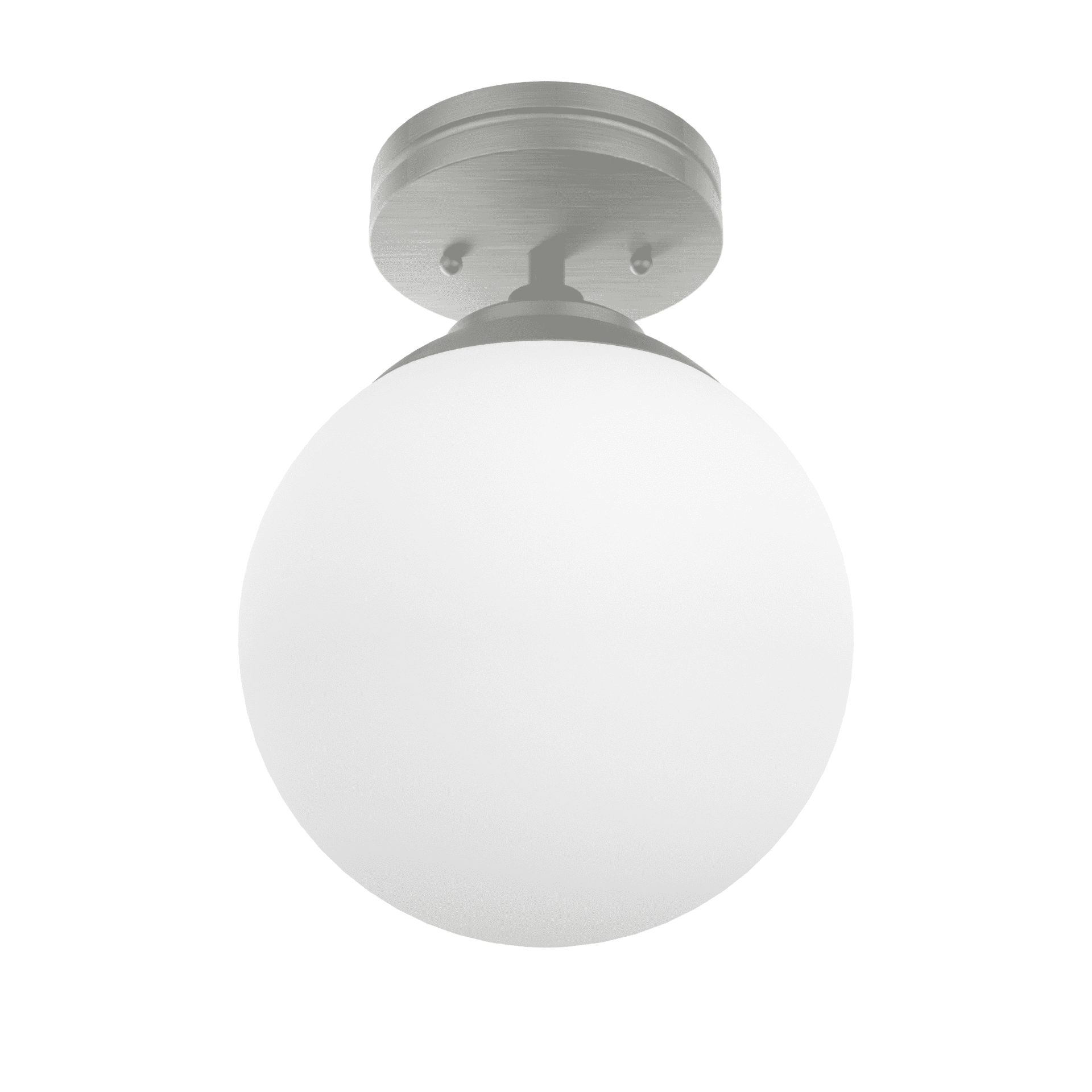 Hepburn Modern Brushed Nickel Globe LED Flush Mount Light