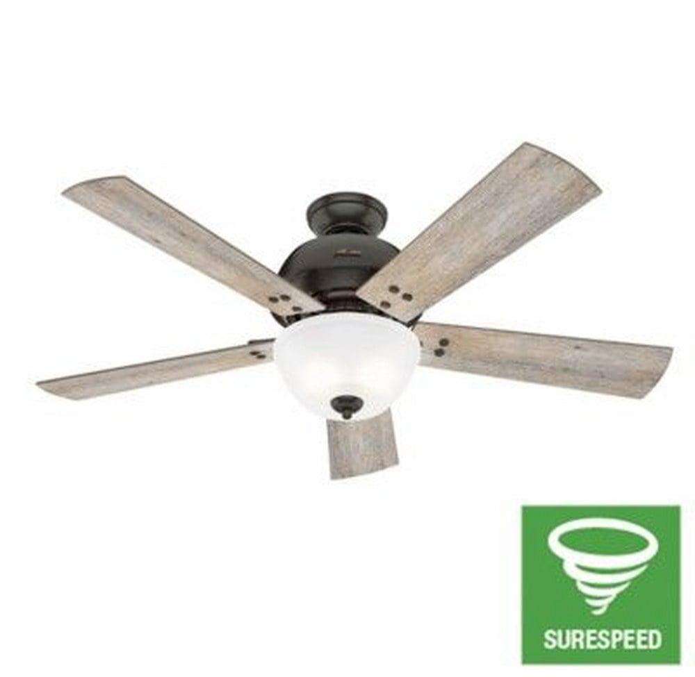 52" Highdale 5 - Blade Standard Ceiling Fan with Remote Control and Light Kit Included