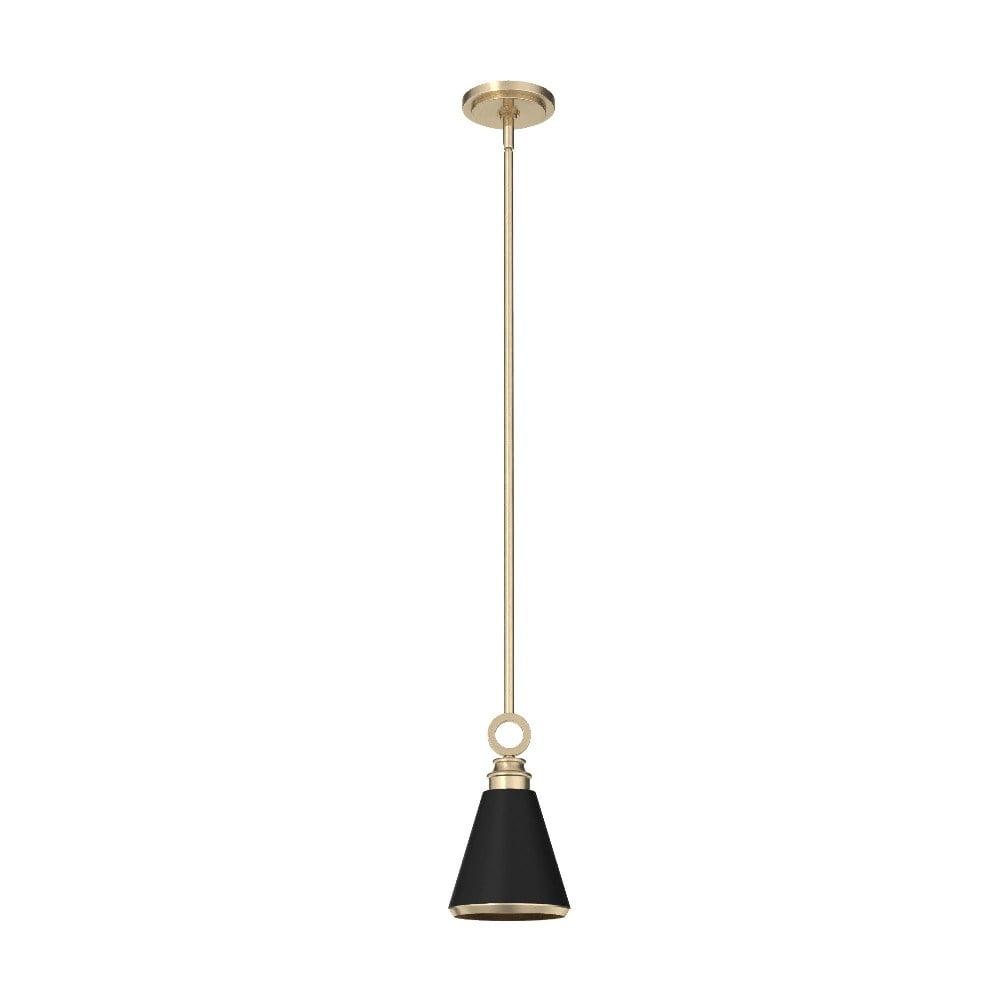 Alturas Gold 6" Matte Black Mini Pendant with LED Option