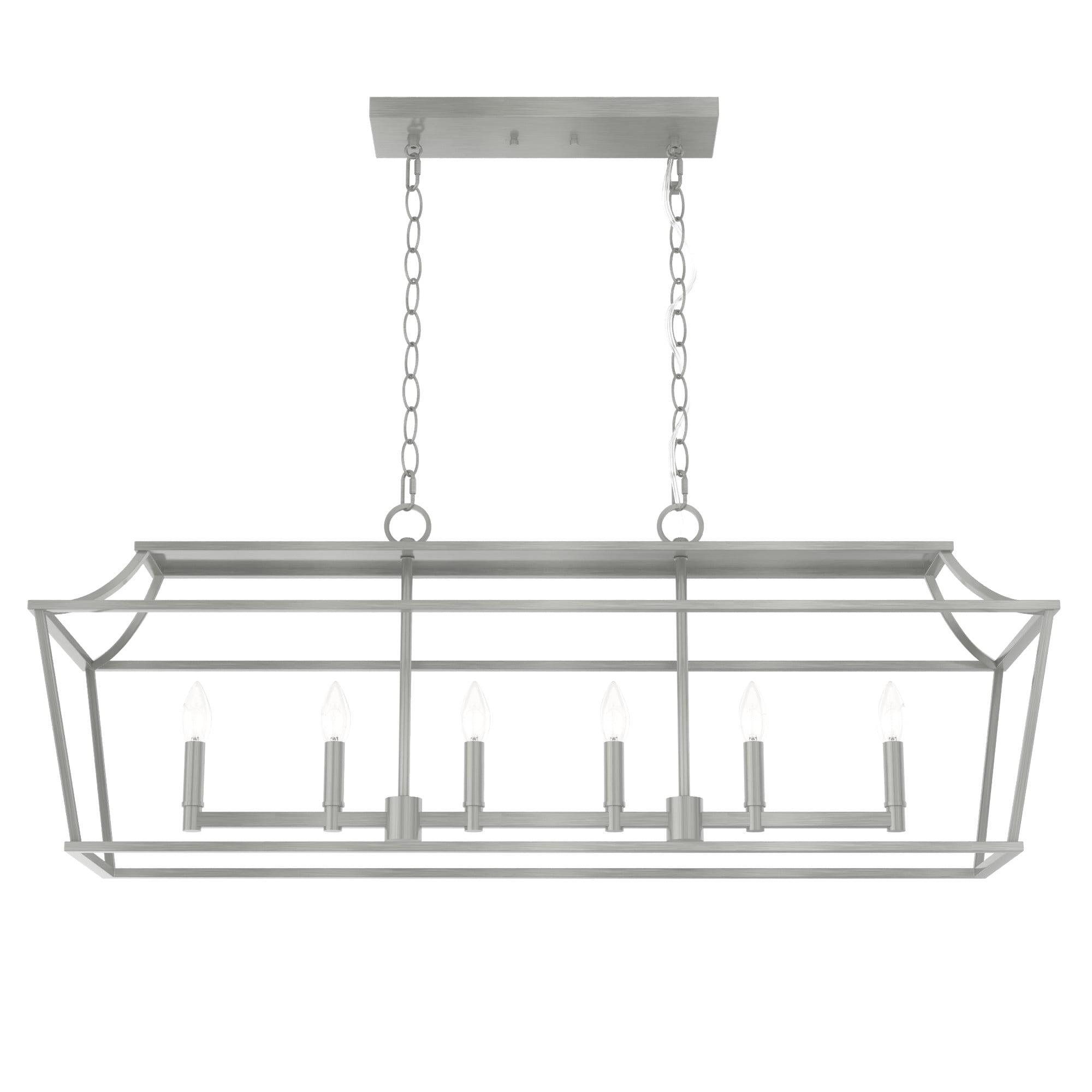 Laurel Ridge 6 - Light Kitchen Island Rectangle Pendant Light