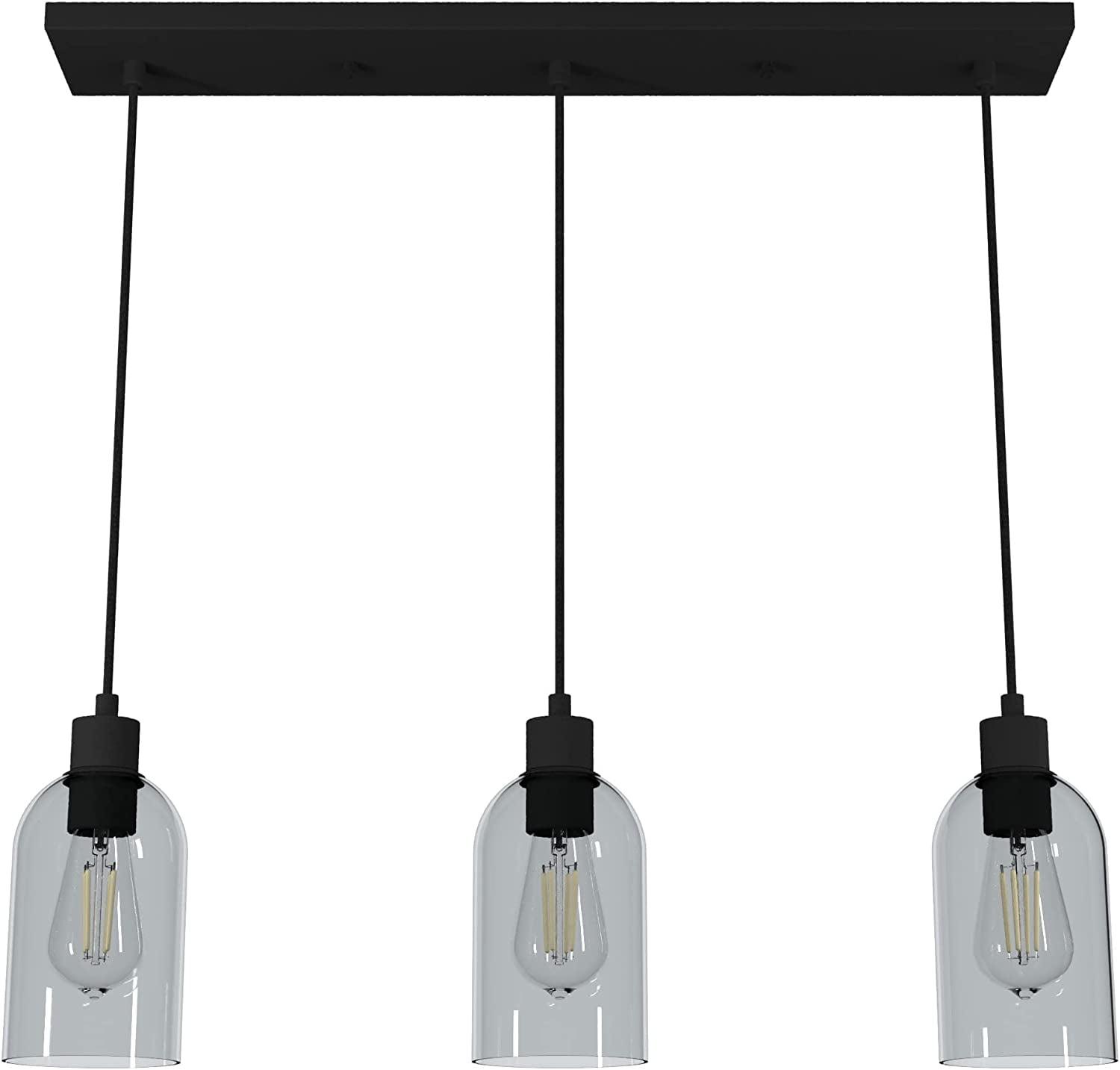 Lochemeade Natural Iron 3-Light Linear Pendant Cluster