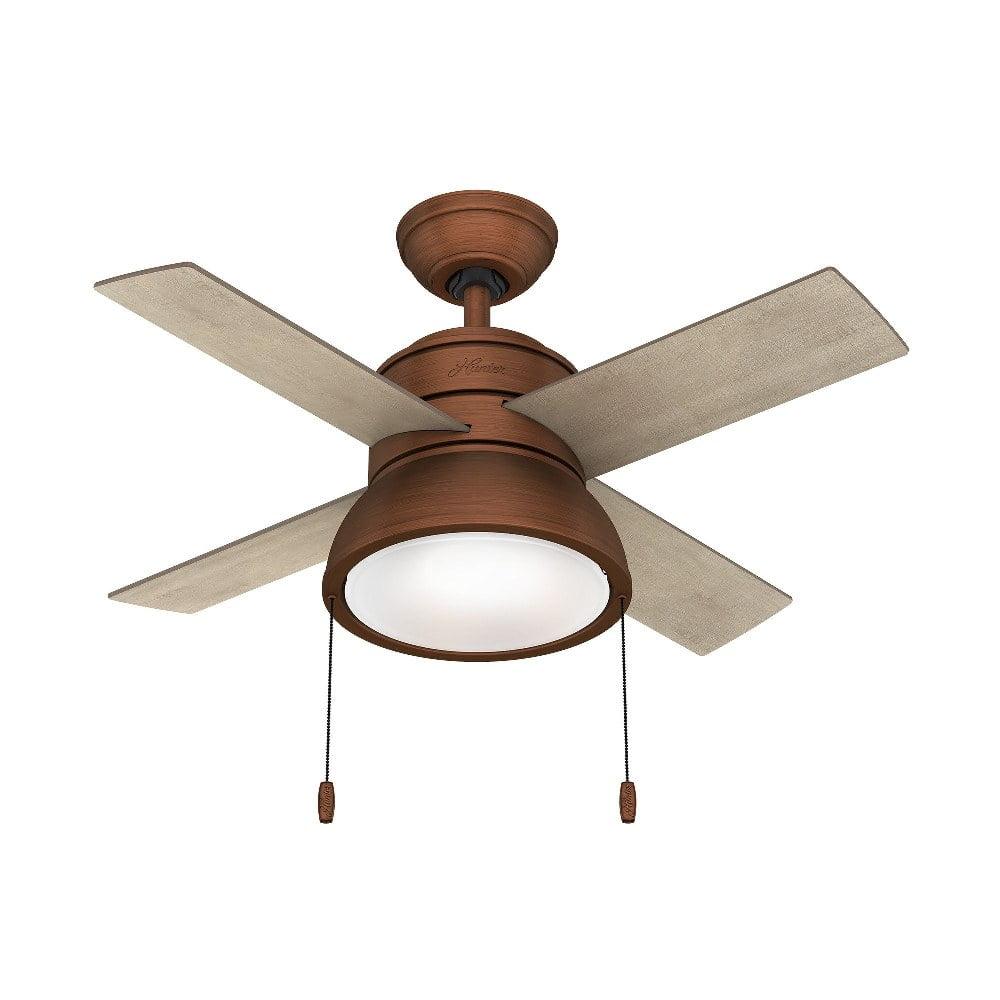 Loki Weathered Copper 36" LED Ceiling Fan with Reversible Blades