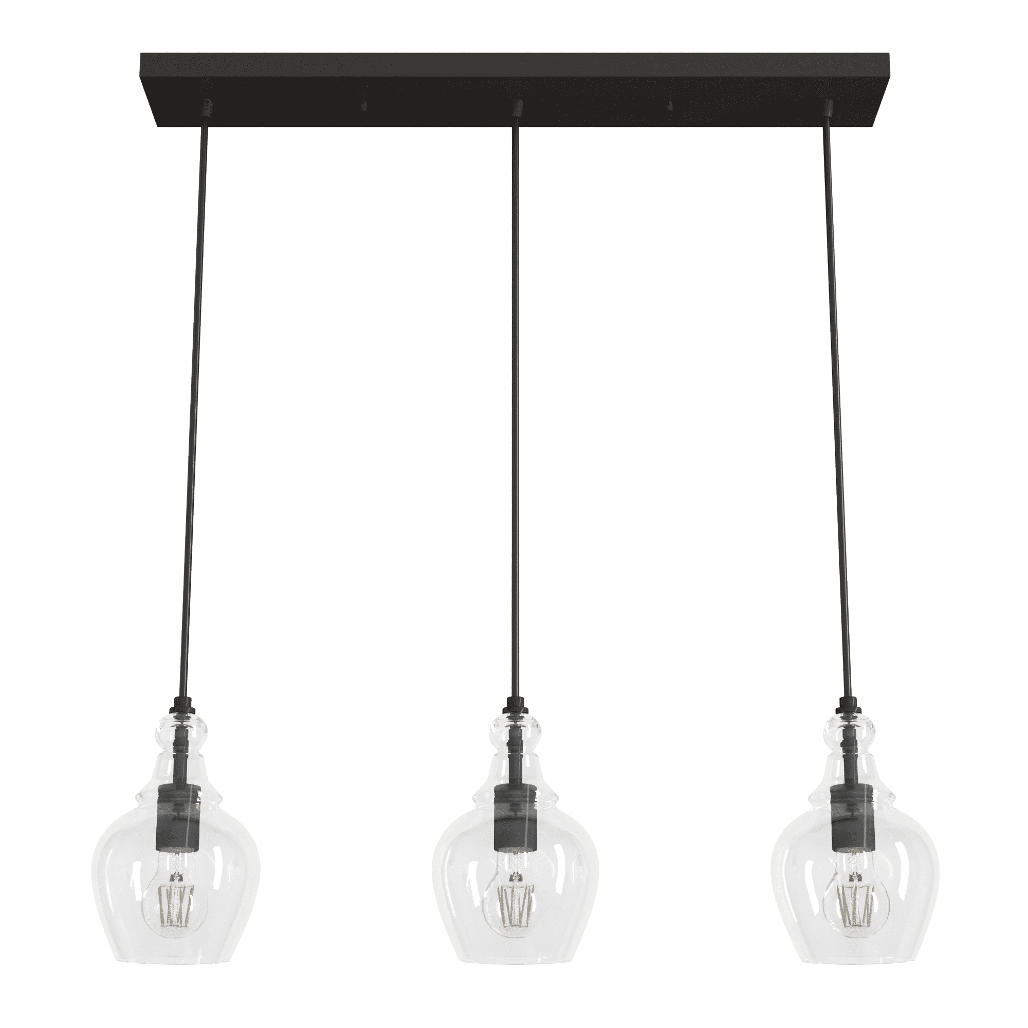 Maple Park 3 Light Linear Bell Pendant