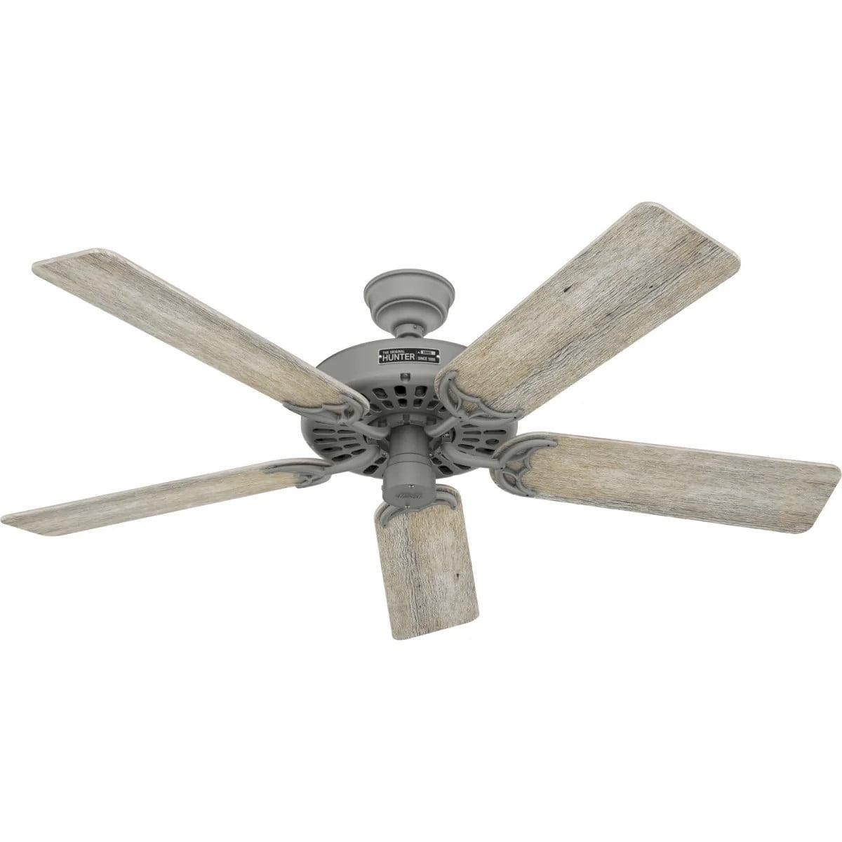 Matte Silver 52" Reversible 5-Blade Ceiling Fan with Lighting