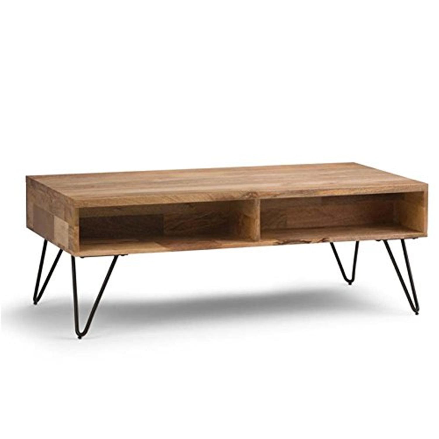 Hunter Industrial Natural Mango Wood 48" Lift-Top Coffee Table with Storage