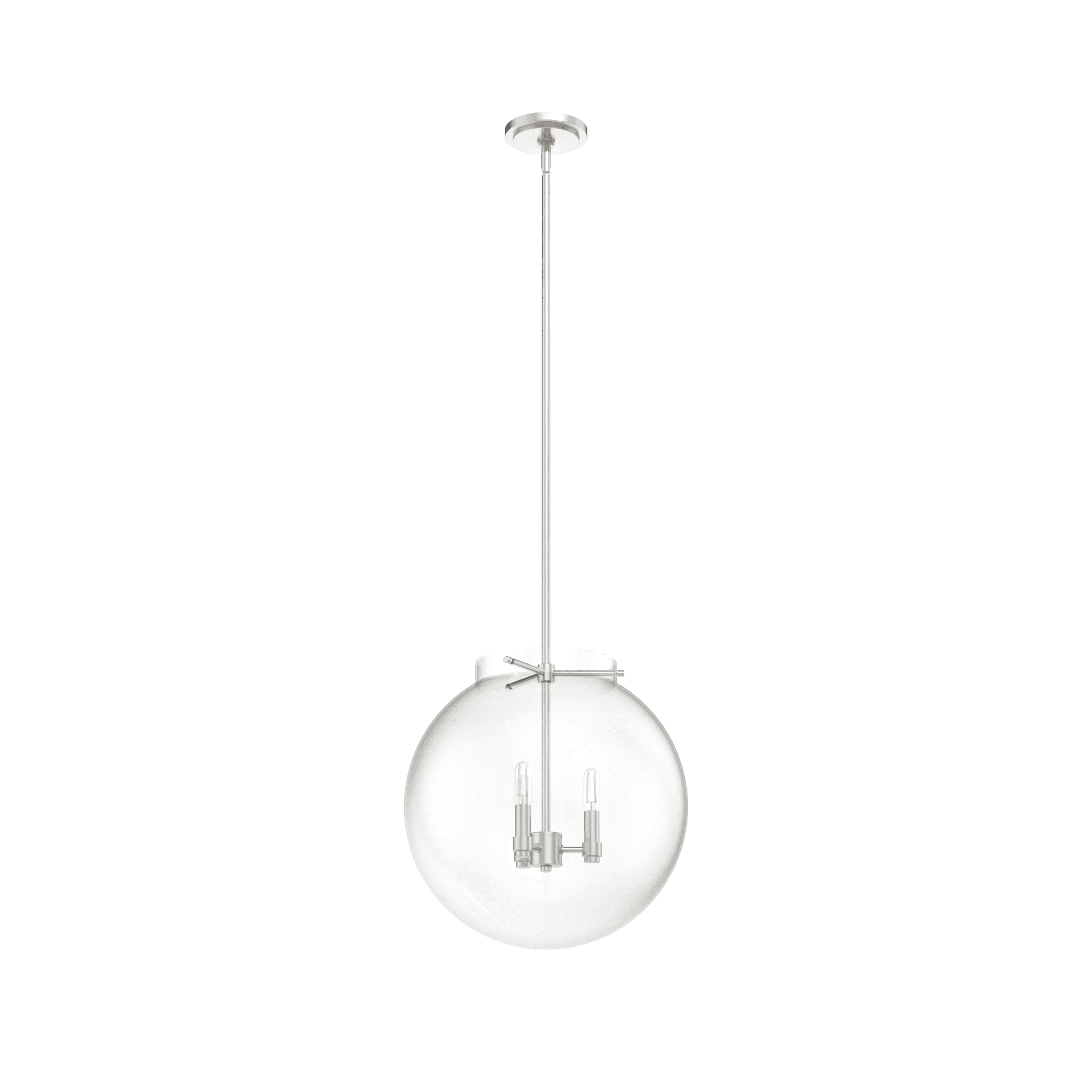 Sacha Brushed Nickel 16'' Modern Globe Pendant Light