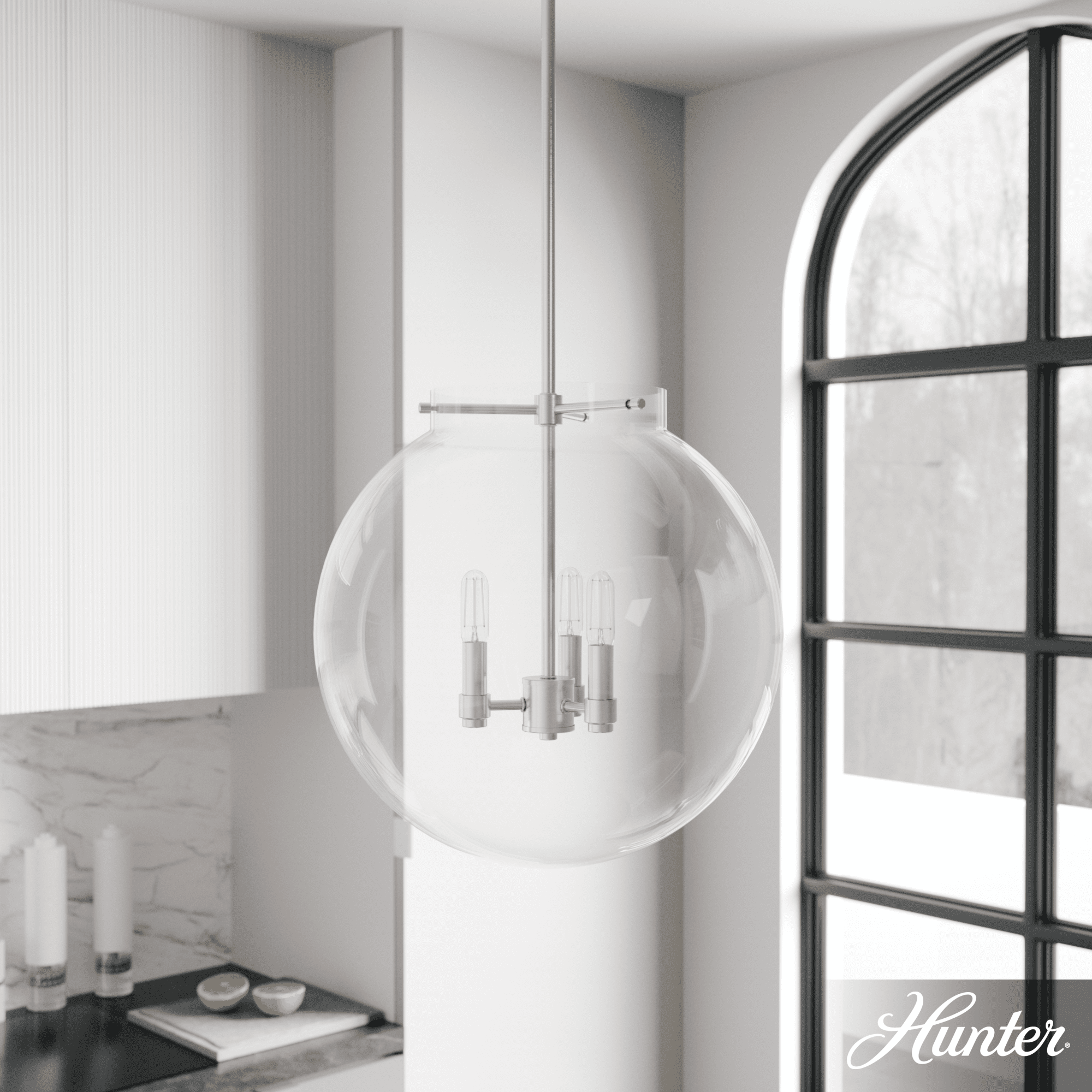 Hunter Fan Sacha 3 - Light Single Globe Pendant
