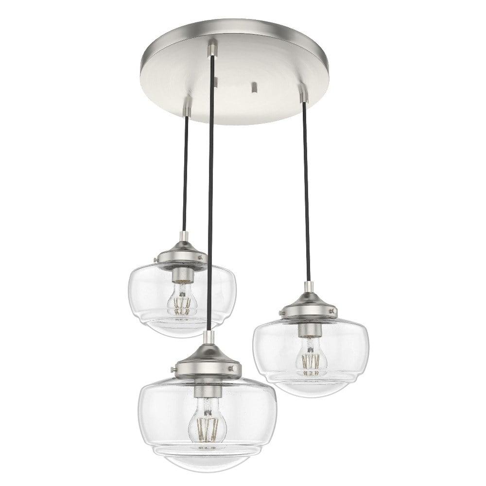 Saddle Creek 3 - Light Schoolhouse Cluster Pendant