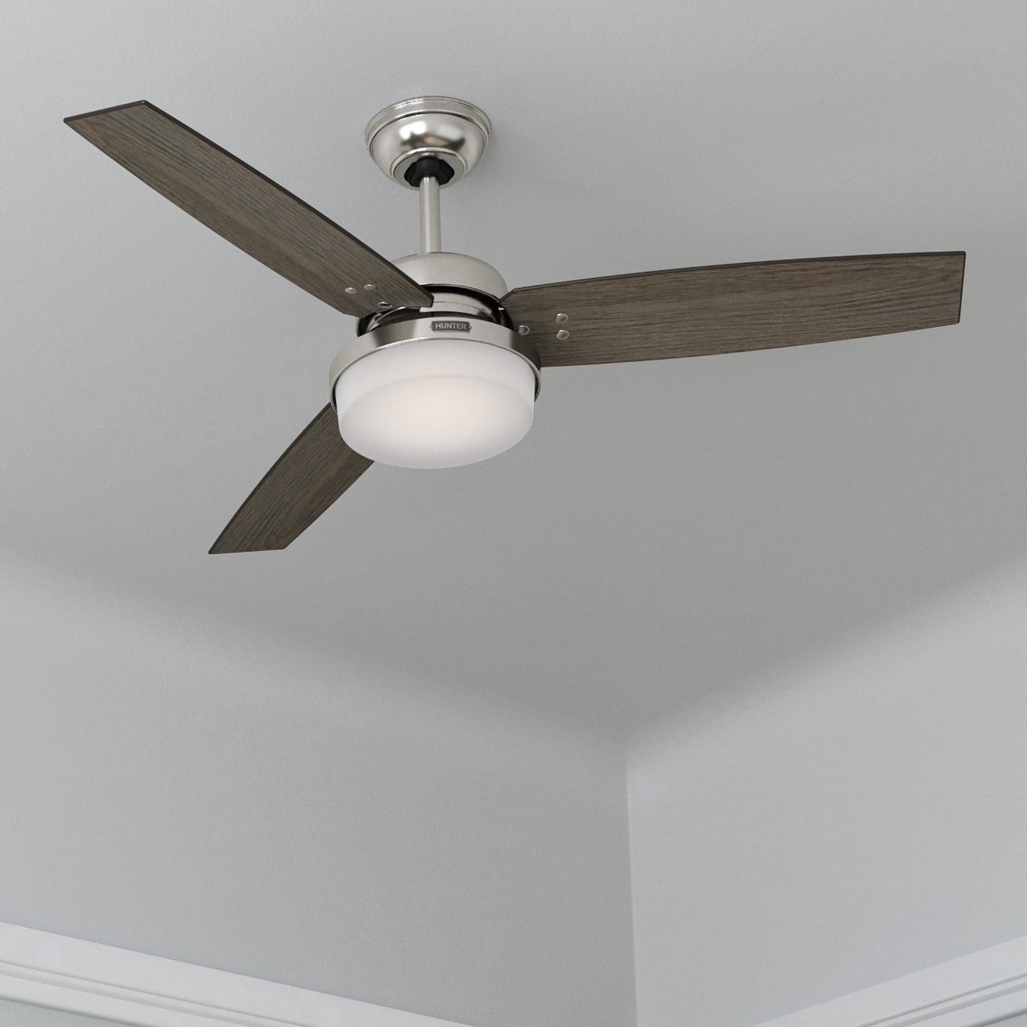 52" Sentinel Ceiling Fan with Remote Nickel: WhisperWind Motor, Reversible - Hunter Fan