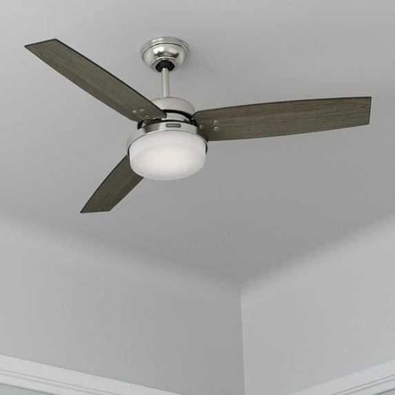52" Sentinel Ceiling Fan with Remote Nickel: WhisperWind Motor, Reversible - Hunter Fan