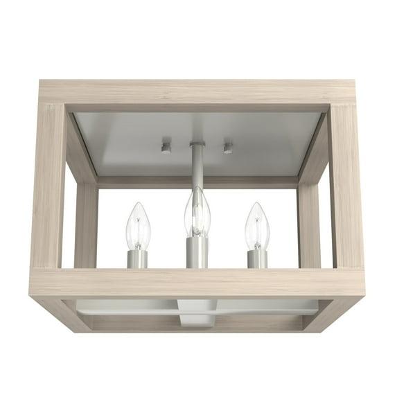 Squire Manor 4 - Light 12'' Lantern Square / Rectangle Flush Mount