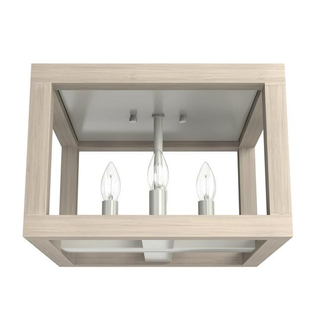 Squire Manor 4 - Light 12'' Lantern Square / Rectangle Flush Mount