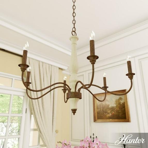 Hunter Fan Teren 6 - Light Candle Style Classic / Traditional Chandelier