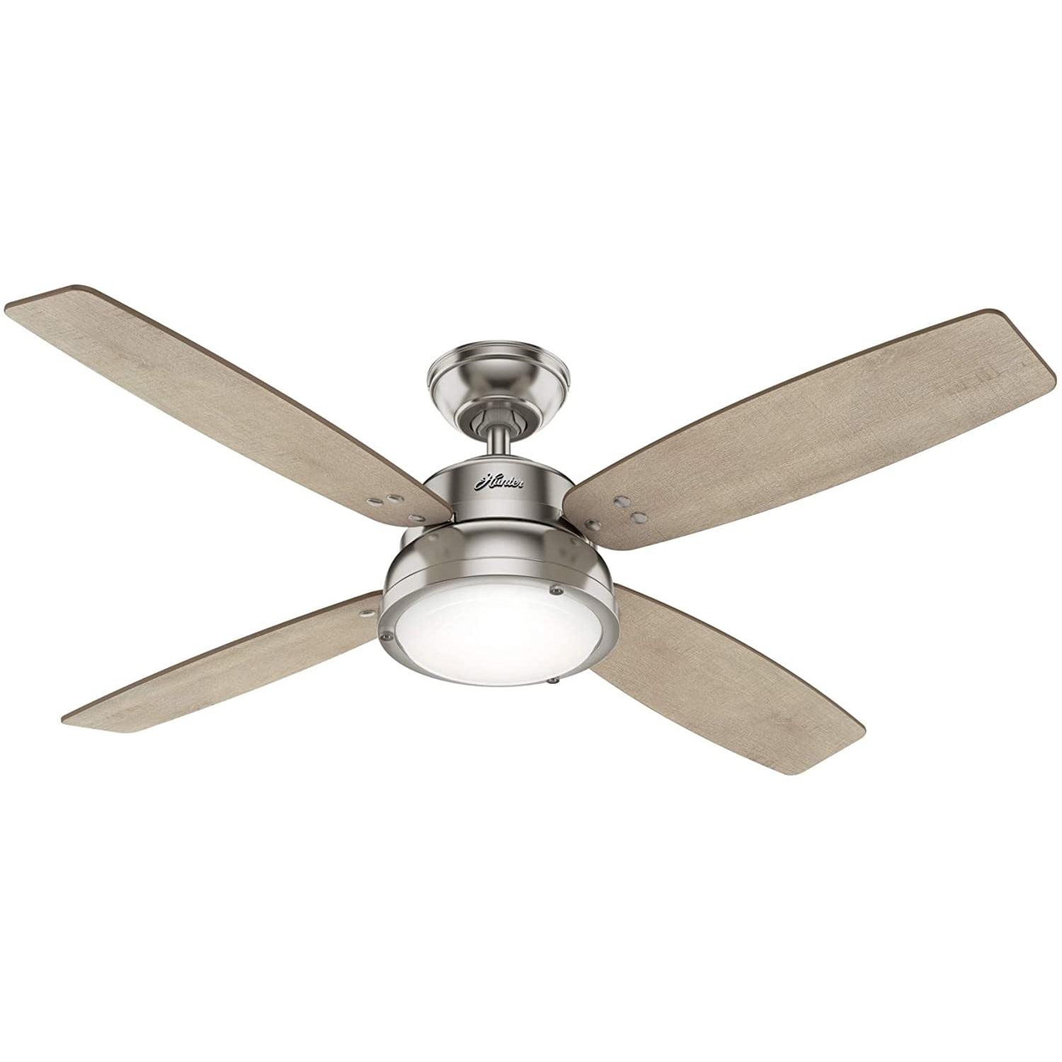 Wingate 52" Brushed Nickel Ceiling Fan with LED Light and Remote