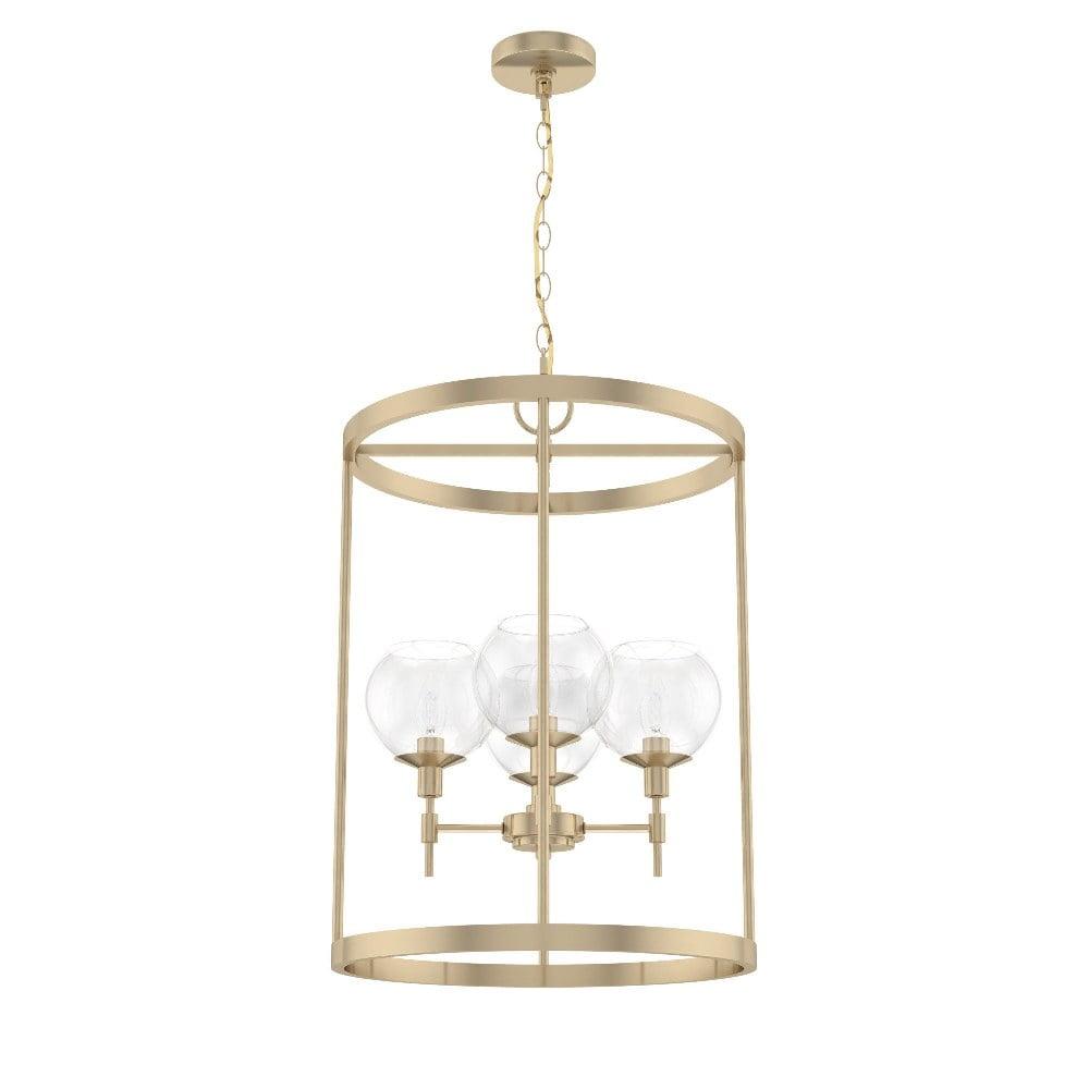 Alturas Gold Modern 4-Light Glass Pendant - 18.5" Wide