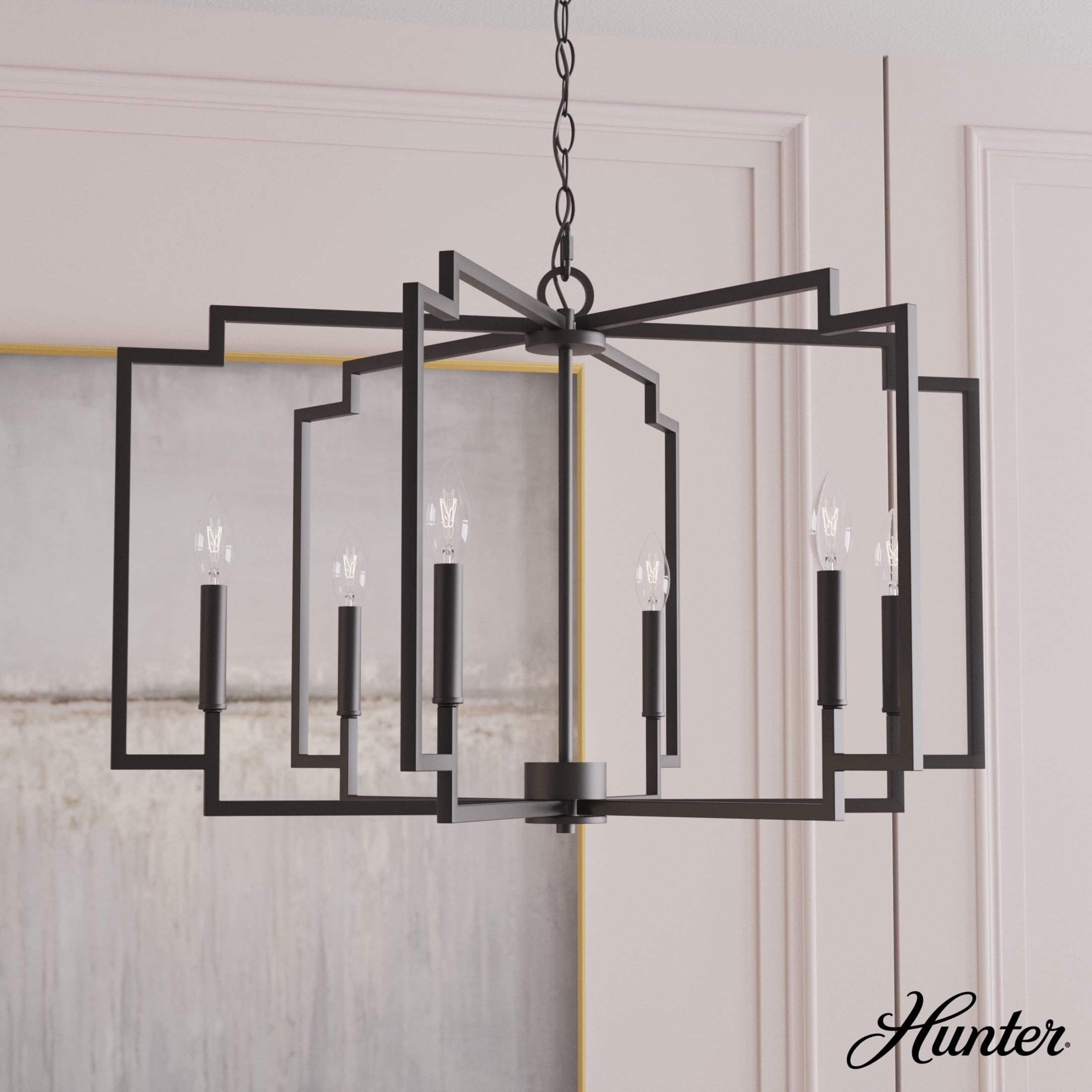 Hunter Fan Hunter 30 Inch Zoanne 6 Light Chandelier Ceiling Light Fixture