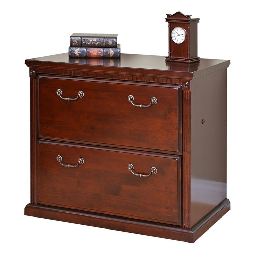 Huntington Two Wood Drawer Lateral File Cabinet Office Storage File Cherry