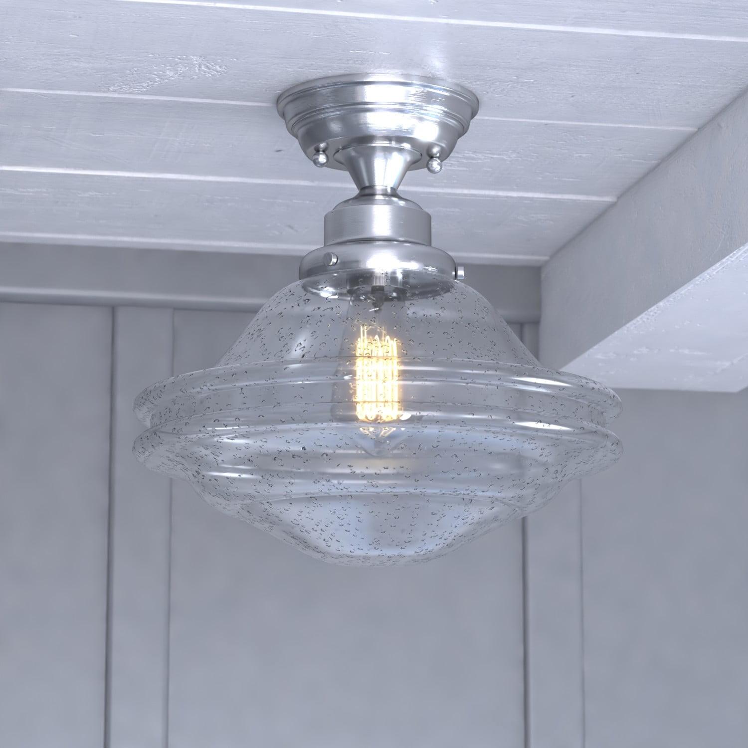 Vaxcel Huntley 1 - Light Flush Mount in  Satin Nickel