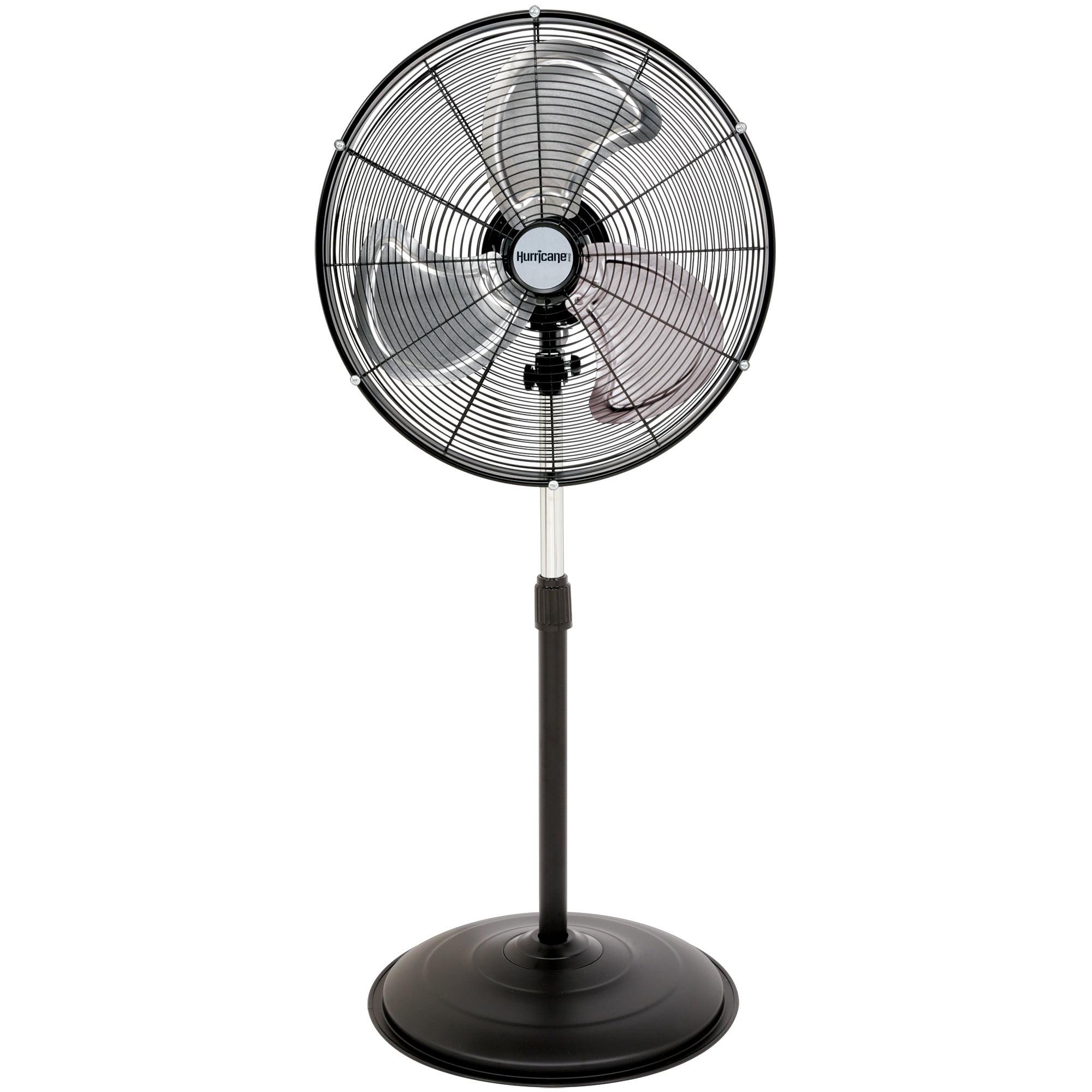 Hurricane Oscillating Stand Fan – 3-Speed, Quiet, Powerful, Adjustable Height, Durable Design for Home, Office, and Greenhouse