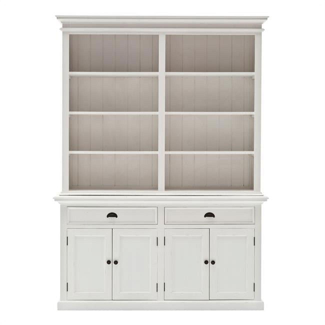 NovaSolo Provence Storage Cabinet with Hutch in Pure White