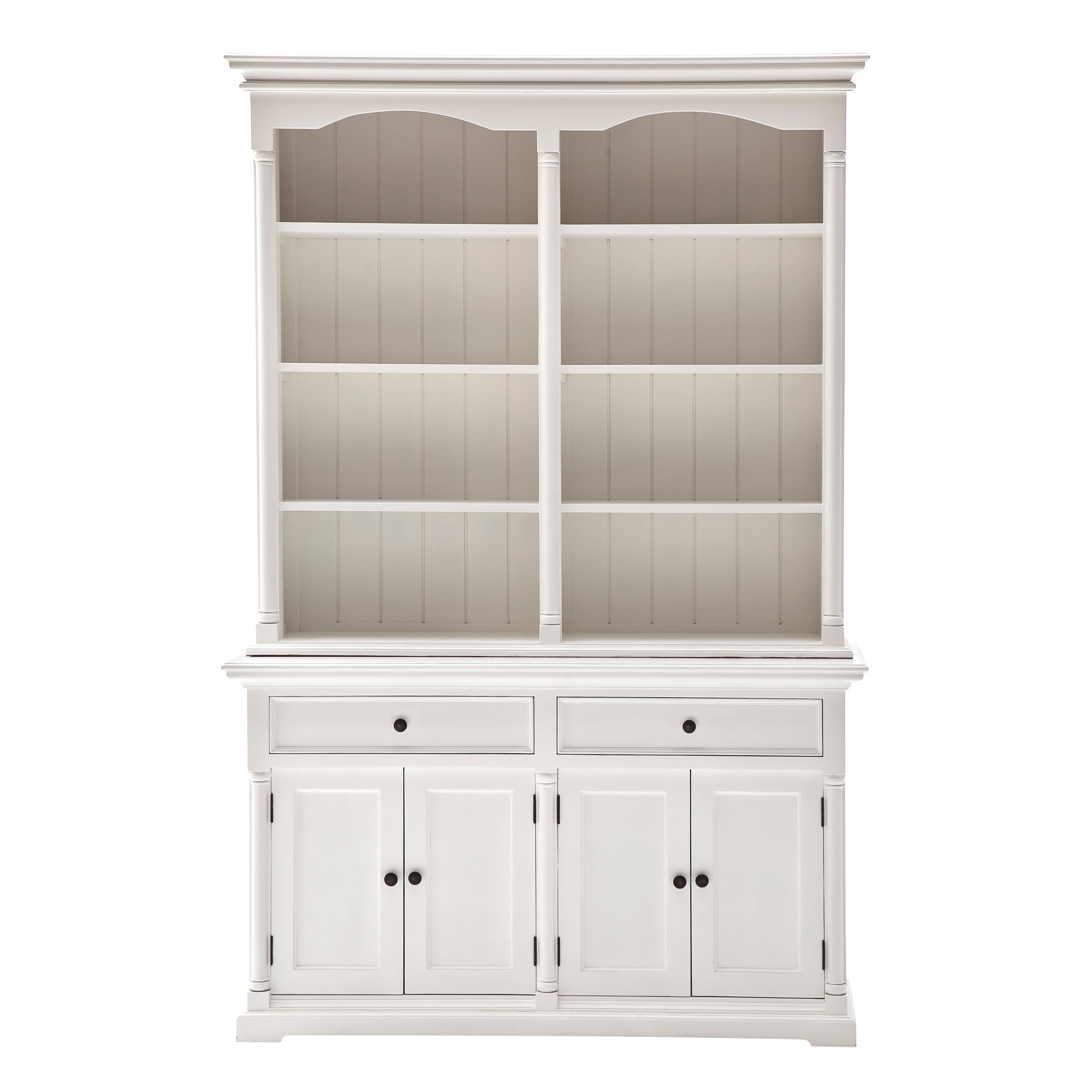 Provence Classic White Solid Mahogany China Cabinet