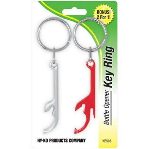 Hy-Ko Products KF503 Shark Design Bottle Opener Key Ring Assorted Color - 2 Pack of 5