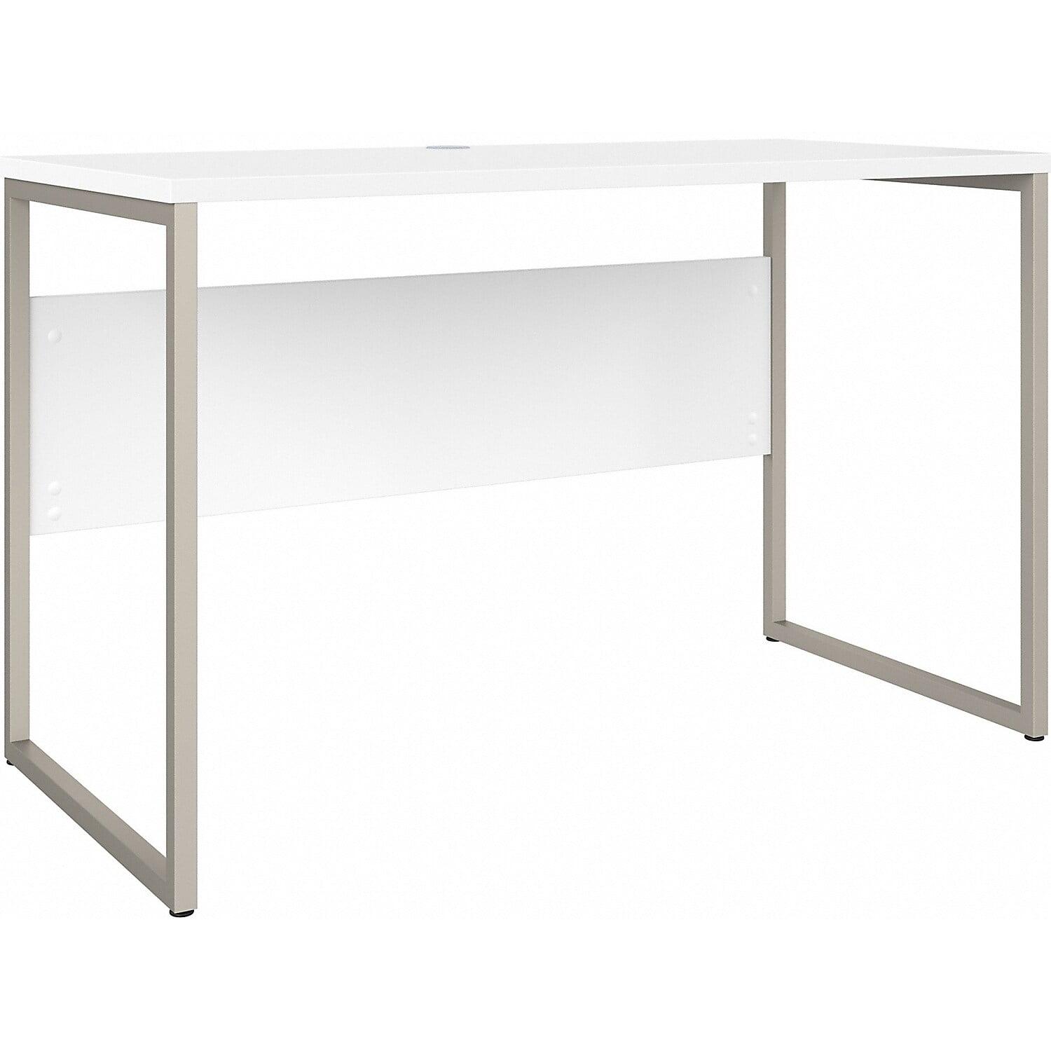 Contemporary White Corner Home Office Desk with Drawer and Filing Cabinet