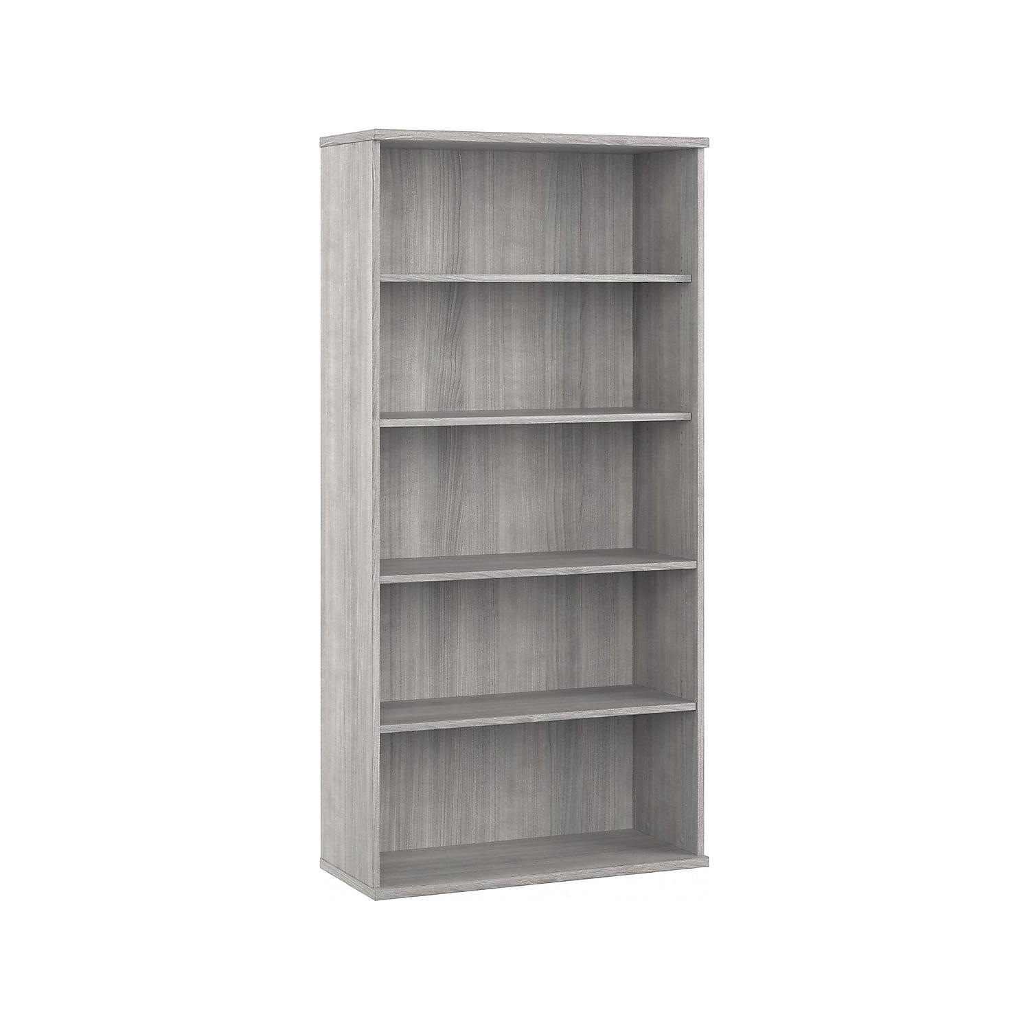 Platinum Gray Contemporary 5-Shelf Adjustable Bookcase