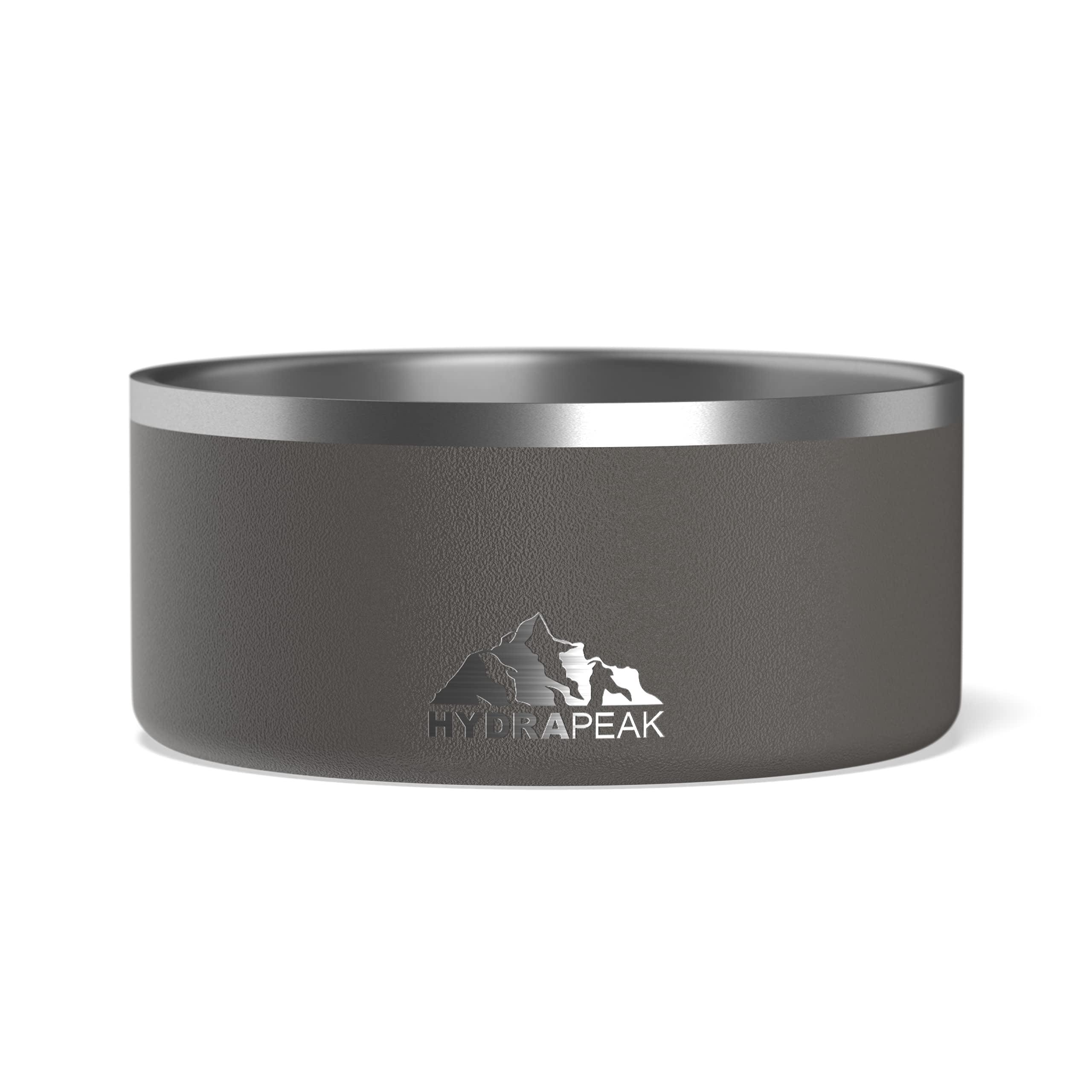 Hydrapeak Non Slip Stainless Steel Dog Bowl 8 Cup Graphite