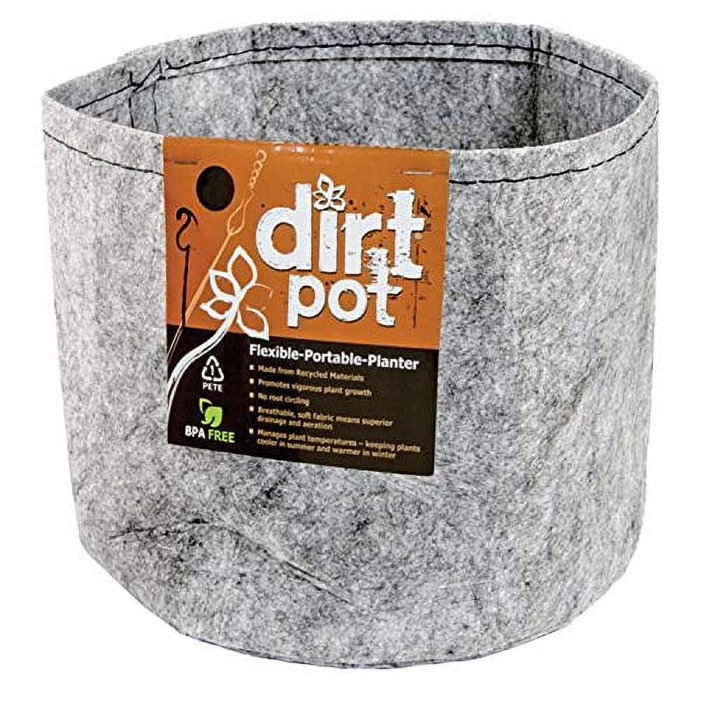 Gray 2 Gallon Flexible Fabric Outdoor Planter