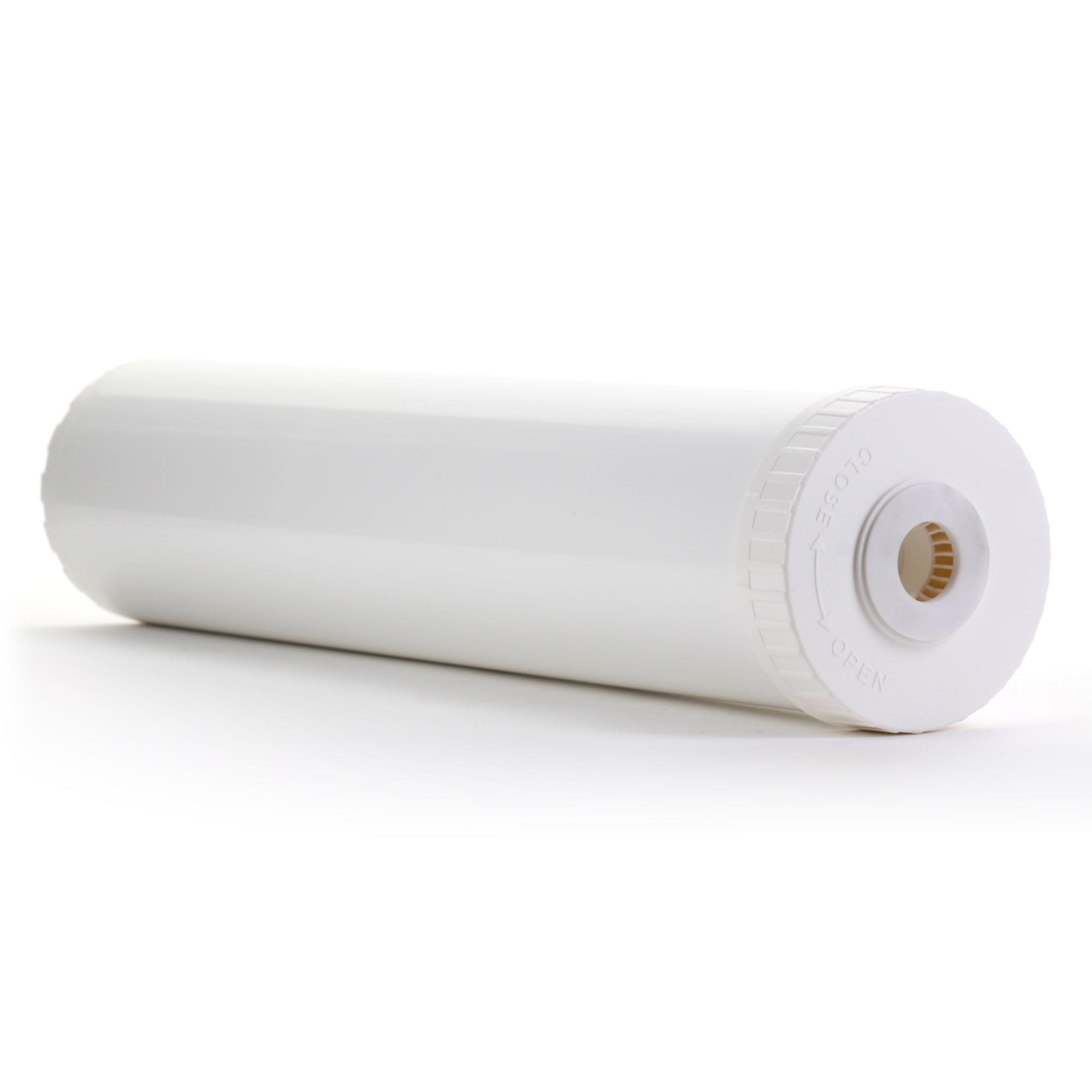 Hydronix EC-4520W White Empty Water Filter Cartridge Durable Construction For Pre Post, Fits Standard Housings 4.5 x 20