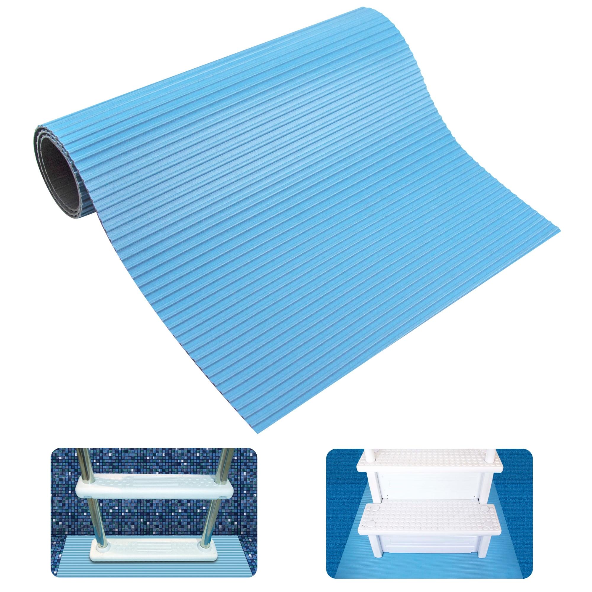 HYDROTOOLS By SWIMLINE Original 9" x 36" Ladder Mat, Non Slip Mat Pool Liner Protector for Above Ground Pools, Durable Ribbed Texture