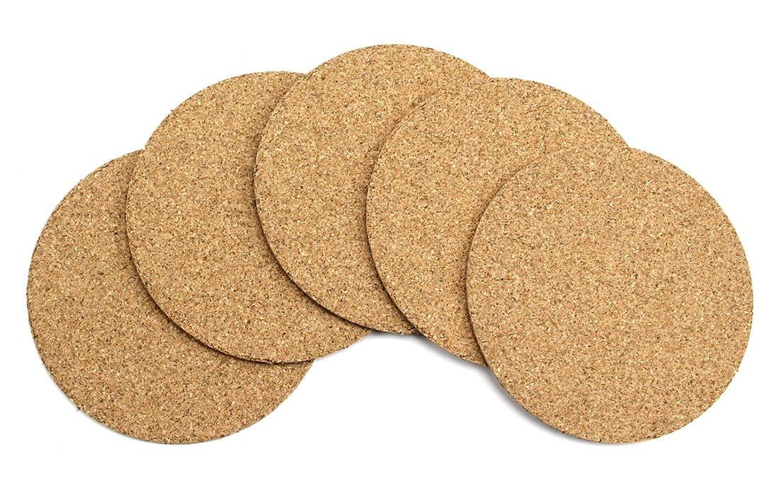 Eco-Friendly Round Cork Coasters Set of 6