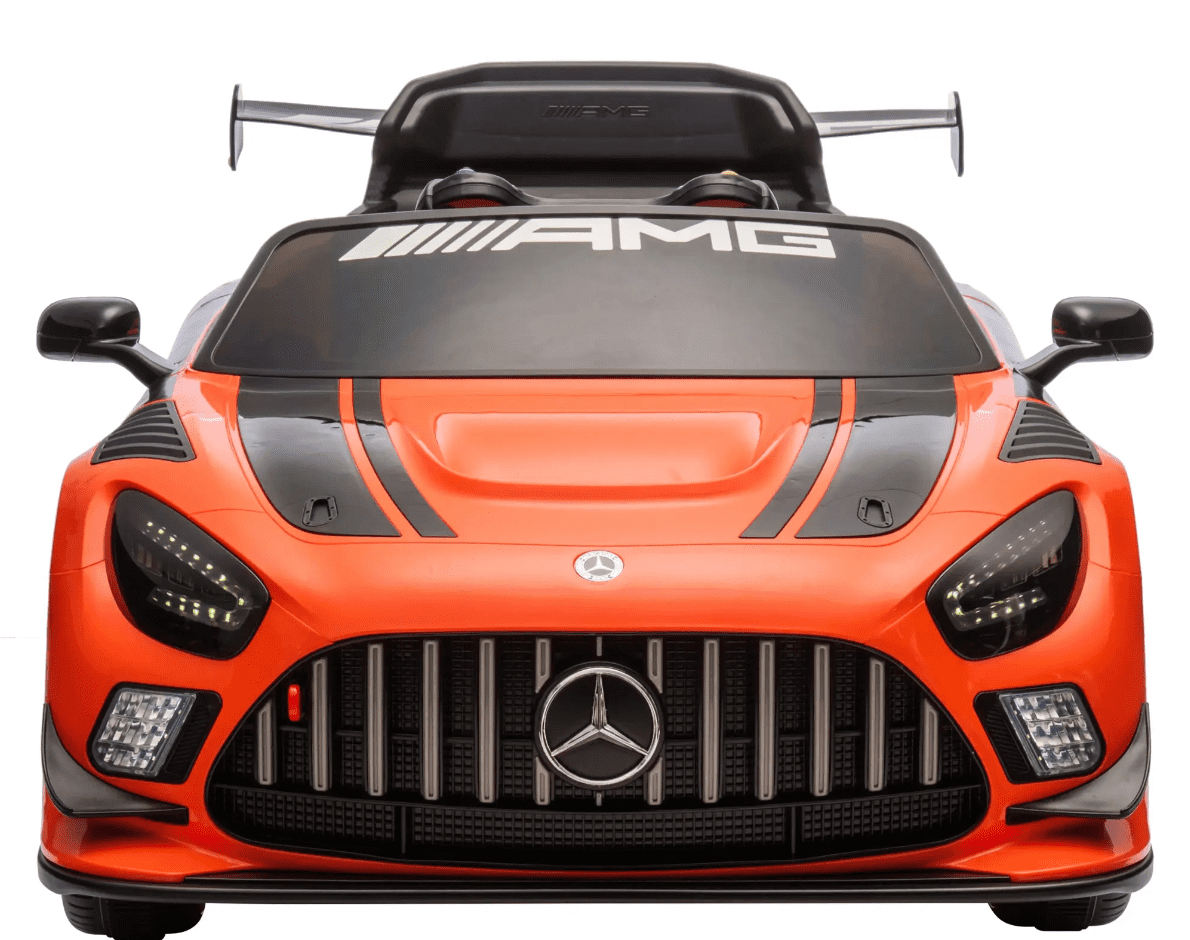 Hyper - Mercedes AMG GT3 12V Ride On - 3.5MPH Max Speed - Front & Rear Lights - Racing Engine Sounds - Horn - Safety Belt - Orange