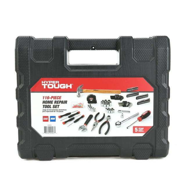 Hyper Tough 116pc Home Repair Tool Set, New, 11inX13inX3in 6.06lb
