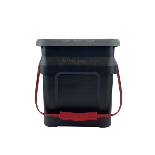 Hyper Tough 5 Gallon Heavy Duty Plastic Material Bucket Tote, Black, Adult