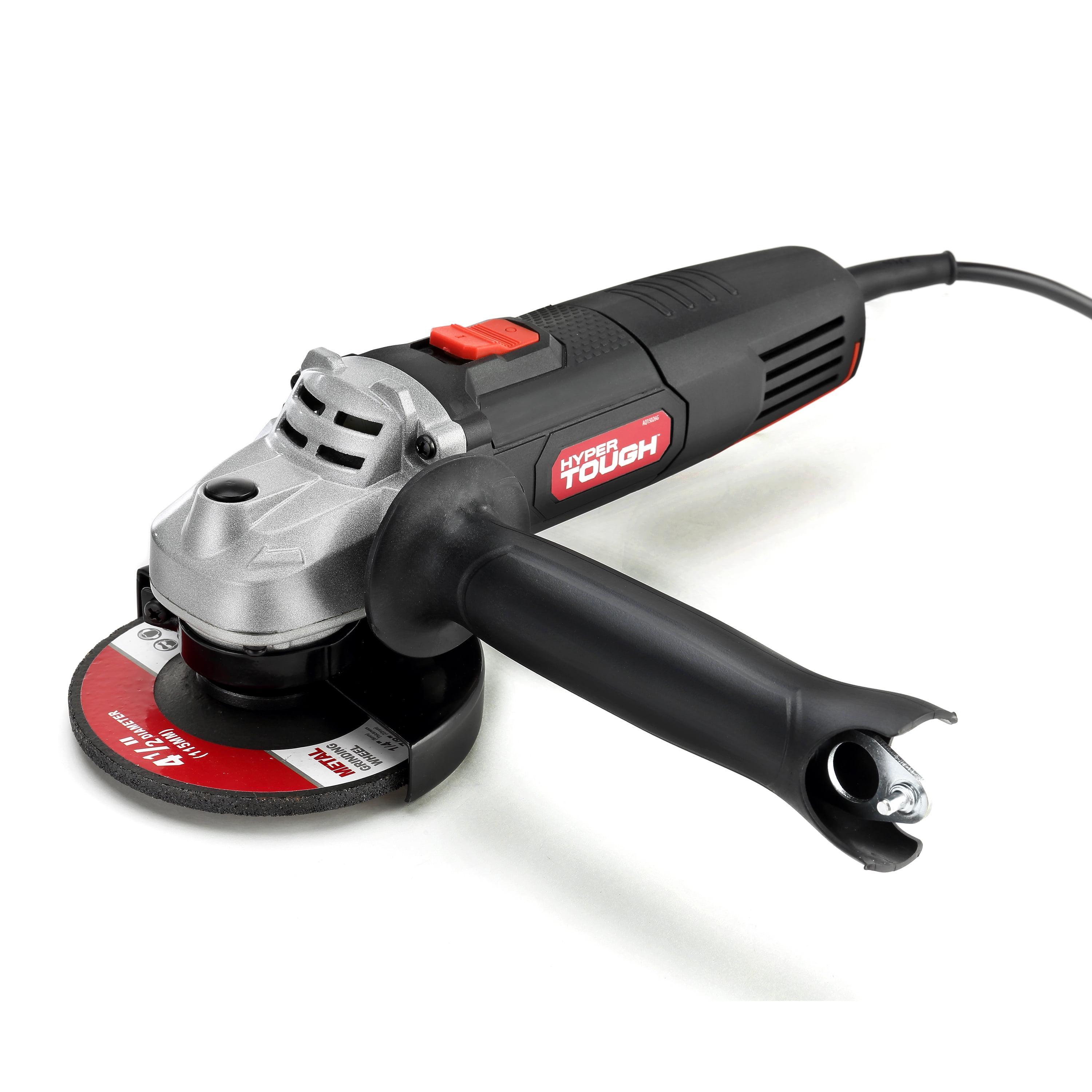 Hyper Tough 6 Amp Corded Angle Grinder with Handle, Adjustable Guard, 4-1/2 inch Grinding Wheel & Wrench,  New Condition