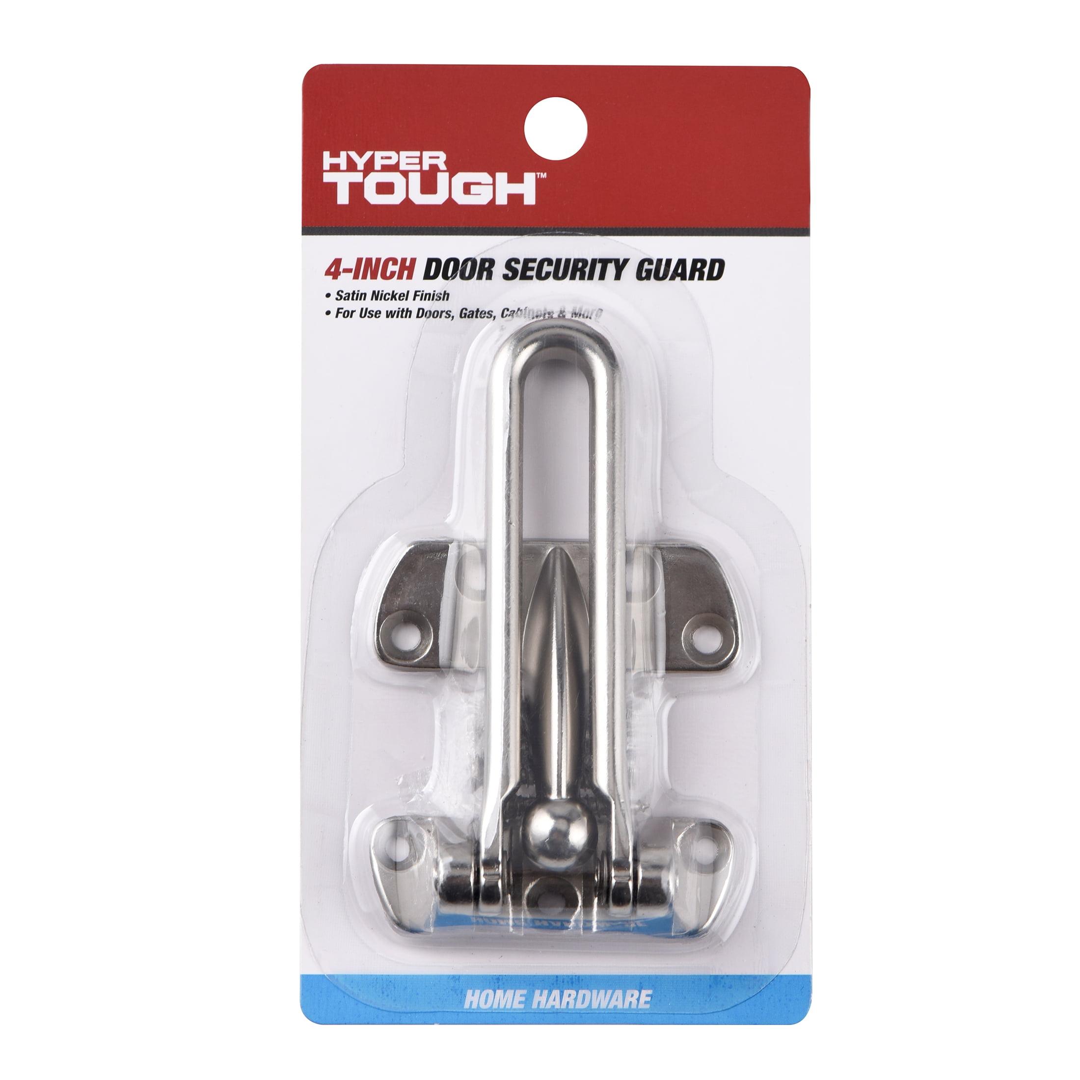Hyper Tough New 4 in New Steel Door Security Guard, Zinc Die Cast, Satin Nickel Finish. Assembled Product Length:4.118 in
